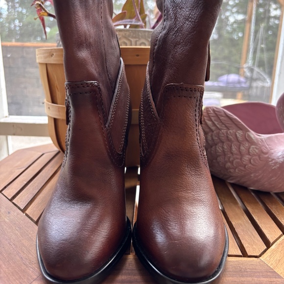 Diesel D Flamingo Italian leather brown boots size 7/37 - Picture 2 of 14